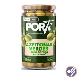 Azeitona Verde Porti c/ Caroço vidro 500g