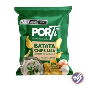 Batata Chips Porti Creme de cebola ou Original 200g Cada